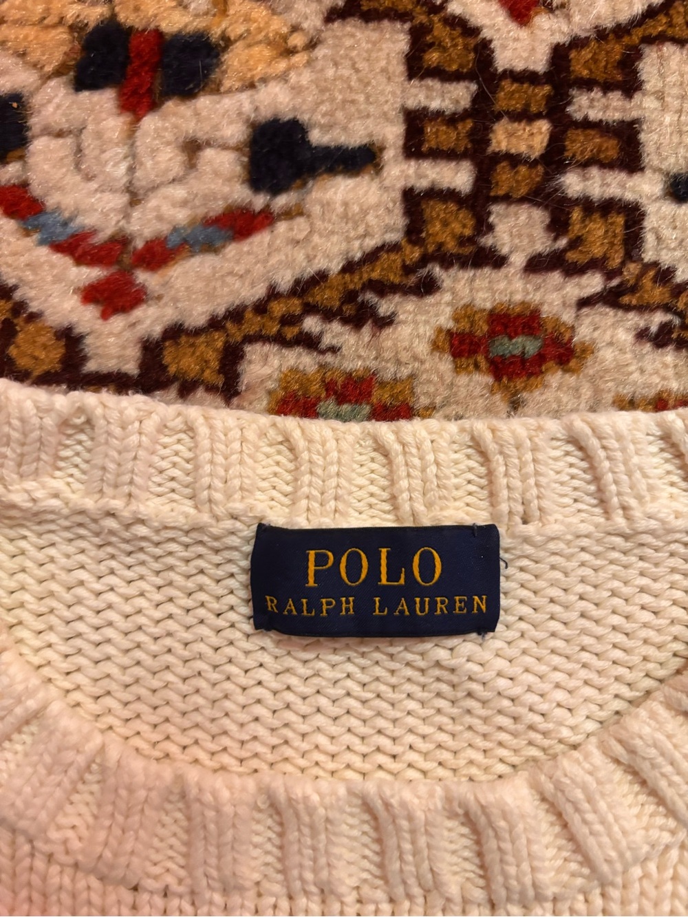 Polo Ralph Lauren Flag Cotton Crewneck Sweater - Picture 3 of 4